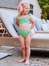 Meg Tankini - Lemon Lime Check